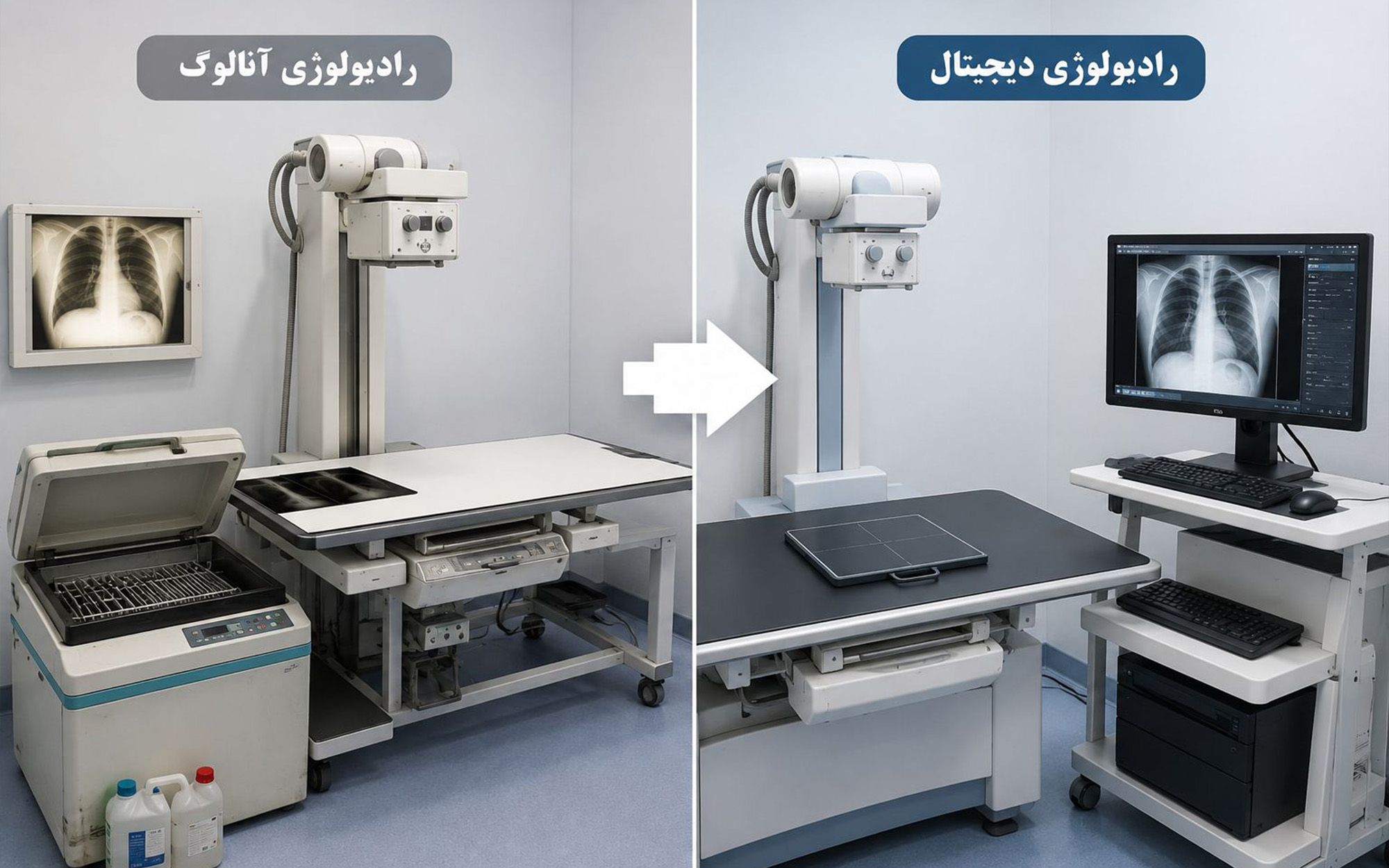 نحوه دیجیتالی کردن دستگاه رادیولوژی آنالوگ